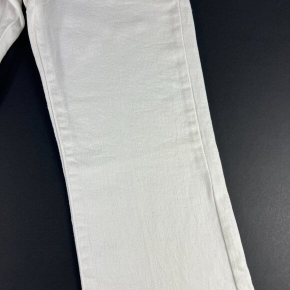 Letter To Juliet Jeans Women's 27 Sicily Flare Crop Mid Rise Optic White Denim - Picture 5 of 16